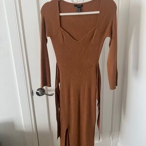 Beautiful Brown Ribbed Dress